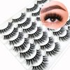 14 Pairs Short Mink Lashes Natural Look, 3D Wispy 12-18mm Cat-Eye Faux Mink Lashes Fluffy, Natural Wispy False Eyelashes Pack by Heracks (XK03)