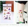 Yobbai Glitter Temporary Tattoos for Kids, Mixed Styles Butterfly, Panda, Sea Creature, Mermaid and Dinosaur Tattoo Stickers, Waterproof Fake Tattoos for Birthday Party Favors Goodie Bags Stuffers