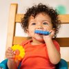 Bright Starts Chance of Smiles Silicone Teether 2-Pk, Easy-Grasp Sun and Rainbow, Unisex, 3 Months+