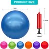 GCQJOQ 3 Pcs 9 Inch Inflatable Bouncy Balls with Hand Air Pump for Indoor Outdoor Play Balls (Red, Blue, Green)