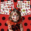 96 PCS Ladybug Temporary Tattoos Sticker Bug Birthday Party Decorations Supplies Favors Celebration Gifts for Girls Boys Baby Showers Prizes Cute Beetle Tattoo School Reward Themed