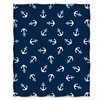 Jekeno Nautical Anchor Blanket Gifts for Men Women Kids Boys Birthday Christmas for Dad Husband Son Fathers Day Presents Sea Adventure Ocean Theme Navy Throw Blankets Dark Blue 50"x60"