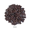 200 Pcs Silicone Lined Micro Rings Links Beads 4.0 * 2.8 * 6.0 mm Hair Beads for Hair Extensions (Brown)