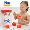 MARPPY Bath Toys - Bathtub Basketball Hoop for Toddlers Kids - Mold Free Bath Toys Shower Toys - Suction Cup Basketball Hoop with 4 Soft Balls for Kids, Toddlers - Boys and Girls
