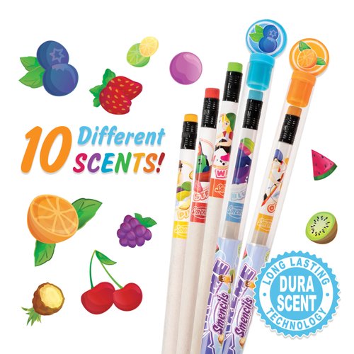 X-Treme Smencils Cylinder - HB #2 Patented Gourmet Scented Pencils, 50 Count - Gifts for Kids, Classroom Rewards, Party Favors