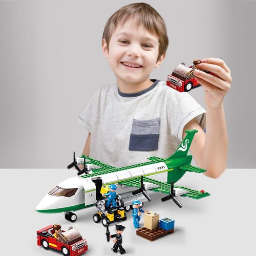 ENHANA Building Blocks City Airplane Station Toy for 6-12 Years Old Boys,City Airport Building Kits Kids Toys STEM Learning Building Bricks Helicoper Birthday Gift for 6-12 Children (383 Pieces)