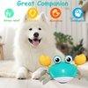 Crawling Crab Dog Toys,Escaping Crab Dog Toy with Obstacle Avoidance Sensor,Interactive Dog Toys with Music Sounds & Lights for Dogs Cats Puppy/Small/Medium Christmas Birthday Gifts Pets