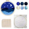 FISHEVO 2 Pcs Punch Needle Embroidery Starter Kits, DIY Punch Needle Craft Embroidery Pattern Cloth Pen Hoop Yarn Rug Accessories for Adults Beginner, Handcraft Punch Needle Kits