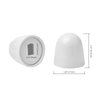Jwodo Toilet Bolt Caps, 4Packs Universal Plastic Round Push-On Toilet Bowl Caps Covers, with Extra Washers for Easy installation, 1.43 Inch Height, White Color