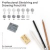 29 Pieces Professional Sketching & Drawing Art Tool Kit With Graphite Pencils, Charcoal Pencils, Paper Erasable Pen, Craft Knife-Lightwish (without Sketchbook, with Canvas Rolling Pouch）…