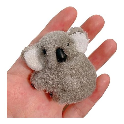 Grey Plush Koala Hair Clips,Cute Stuffed Hair Claw Bangs Clip Ponytail Decor Cartoon Hairpin Mini Hair Jaw Barrettes for Girls Women Headwear Hair Accessories