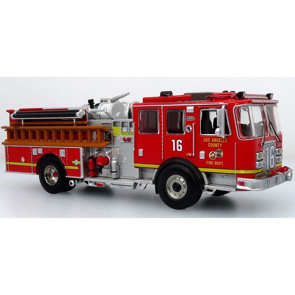 KME Predator Fire Engine #16 "Los Angeles County Fire Department Red 5 Alarm Series Limited Edition to 750 Pieces Worldwide 1/64 Diecast Model by Iconic Replicas 64-0456