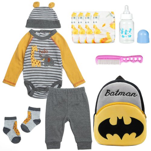 11 Pcs Reborn Baby Doll Clothes Suitable for 17-22 Inch Reborn Dolls Newborn Baby Doll Clothing Accessories