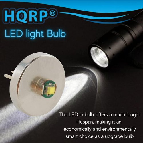 HQRP Upgrade LED Bulb Bi-Pin LED Module Compatible with Mini Mag-Lite and Solitaire Light, LM2A001 Replacement