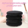 Molain 4 Pcs Black Elastic Bands for Wig for Keeping Wig in Place with Ear Covers, Lace Band for Wig Grip, Lace Band Melting Band for Lace Front for Women Hair