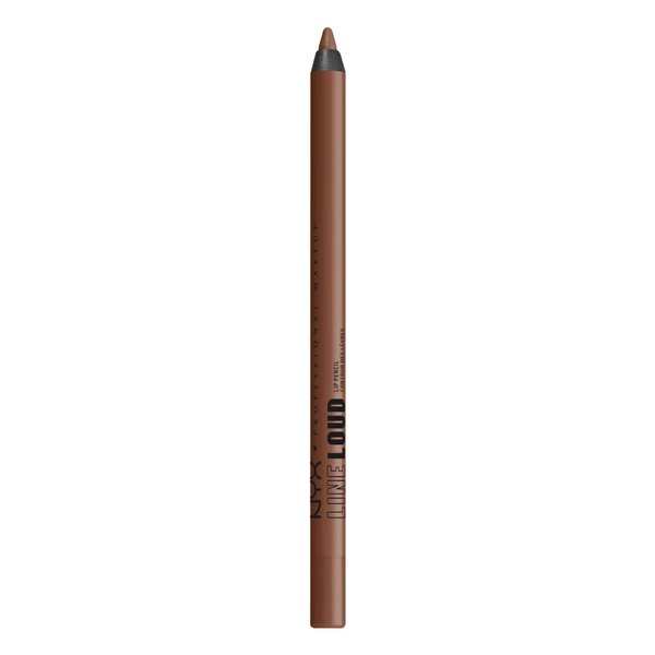 NYX PROFESSIONAL MAKEUP Line Loud Lip Liner, Longwear and Pigmented Lip Pencil with Jojoba Oil & Vitamin E - Total Baller (Rich Warm Brown)