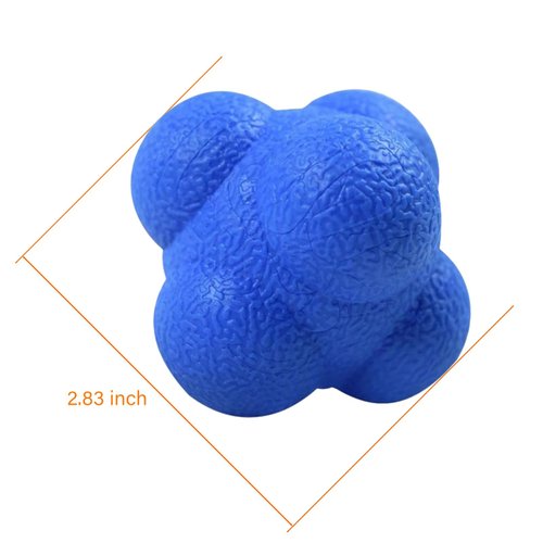 AIRLAXER Reaction Ball,Reflex Ball for Hand Eye Coordination Training,2.83 inch,Pack of 3-Blue,Yellow,Grey