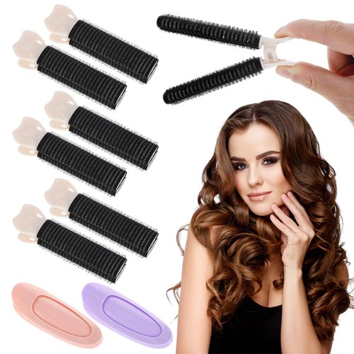 Giantree 8Pcs Volumizing Hair Clips, Hair Root Clips for Volume, Fast Hair Styling Tools Fluffy and Instant Hair, Volume Heatless Reusable Clip Multifunctional Curly Natural Fluffy Hair Clip (Black)