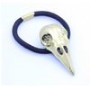 Wendingstan skulls Women Girls Hair Tie Rope Rubber Bands Elastic Ponytail Holders Pack of 4 (Black+Golden+Silver+Bronze)