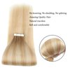ABH AMAZINGBEAUTY HAIR Rooted with Highlights Remy Tape in Hair Extensions, 20 Pieces 50 Grams, Ash Brown Fading into Dirty Blonde with Platinum Blonde Highlights R8-12/60, 16 Inch