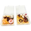 PRETTYLIFE 12Pieces Miniature Dollhouse Food Kit Cute 1:12 Mini Cakes Donuts Toast Dessert Kitchen Scene Accessories Micro Landscape Decoration with Acrylic Storage Box