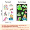252+ PCS Glow Princess Temporary Tattoo for Kids, 36 Sheets Rainbow Castle Candy Star Prince Fake Tattoos Sticker for Girls Boys, Luminous Birthday Magic Fairy Theme Party Favors Decoration