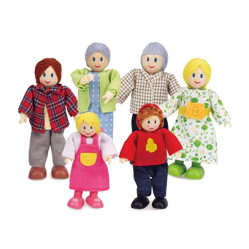 Hape Happy Family Dollhouse Set Award Winning Doll Family Set, Unique Accessory for Kid’s Wooden Dolls House.