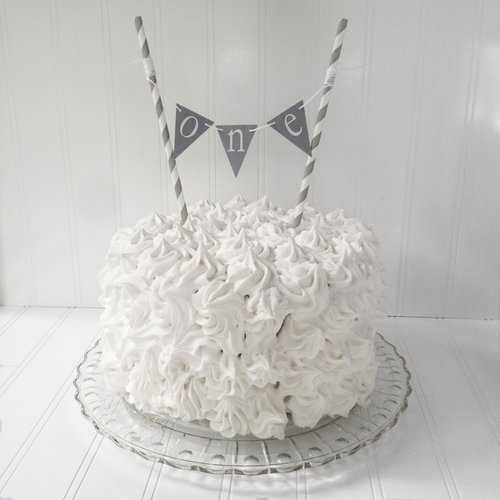 Birthday Cake Banner, Once Upon a Gray Wolf by Piece of Cake Parties, ONE Birthday Cake Banner
