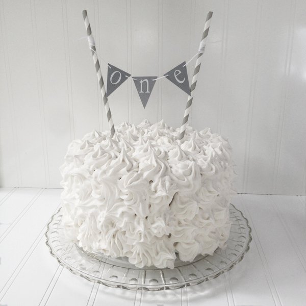 Birthday Cake Banner, Once Upon a Gray Wolf by Piece of Cake Parties, ONE Birthday Cake Banner