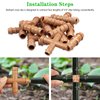 Gardrip Drip Irrigation Barbed Cross Tee：10 Pack Drip Irrigation Cross Parts Fits for 1/2 Inch Drip Irrigation Tubing 17mm 0.600" ID Barbed Connectors for Patio Lawn Garden