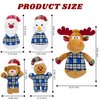 CneeeeeB 5pack Christmas Stuffed Plush Dog Interactive Dog Chew Toys for Small & Medium Dogs Durable Cute Animal Shape Squeaky for Puppy