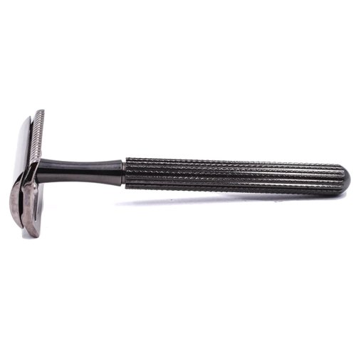 Parker Model 78R 3-Piece Closed Comb Safety Razor with 5 Parker Platinum Blades Included, (Graphite/Gun Metal)