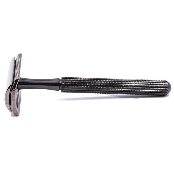 Parker Model 78R 3-Piece Closed Comb Safety Razor with 5 Parker Platinum Blades Included, (Graphite/Gun Metal)