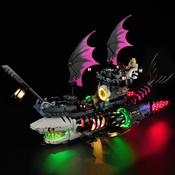 DALDED LED Lighting Kit for Lego DREAMZzz Nightmare Shark Ship 71469, LED Light Compatible with Lego 71469 Building Block Models (Not Include Lego Set)