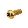 Wanyifa 4Pcs Titanium M5 x 12mm Holder Torx Head Bolt Screw for Bicycle Water Bottle Cage (Gold)