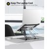 Urmust Laptop Notebook Stand Holder Adjustable Laptop Stand Portable Laptop Riser Compatible with MacBook Air Pro HP Dell XPS Lenovo All Laptops 10-15.6"(Black)