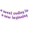 A Sweet Ending to A New Beginning Banner, Let the Adventure Begin, Graduation/Retirement/Birthday Party Decorations, Wedding Party Decor, Congrats Grad 2024 Graduation New Job Change Party Supply