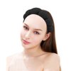 AOPRIE SPA Headbands for Washing Face Makeup Headbands with Bow Hair Band Women Facial Head Band Wrist Towel Wraps For Shower Face Mask Black Pink White, 3 Pack