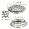 XMHF 20Pcs Air Vents 2 Inch Circular Soffit Vent Stainless Steel Round Vent Mesh Hole Louver for Kitchen, Bathroom, Cabinet, Wardrobe and Shoe Cabinet