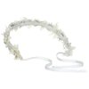 SAMKY Pearl Rhinestone Crystal Satin Communion Flower Wreath Headband T1303
