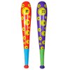 The Dreidel Company Baseball Bat Inflate Happy Face Design, 3.5' Feet Tall, Assorted Colors (2-Pack)