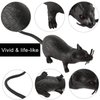 Gawertoy 33 PCS Halloween Fake Mouse Toys, Realistic Plastic Mouse Figurines Simulated Big and Small Mouse Models for Halloween Party Decorations Joke Trick Prank Props