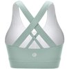 RUNNING GIRL Sports Bra for Women, Criss-Cross Back Padded Strappy Sports Bras Medium Support Yoga Bra with Removable Cups(WX2353D.Green.L)