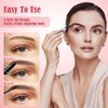 DEFSAP Eyebrow Pencil, Microblading Eyebrow Pen Magical 2-in-1 Dual-Ended Eye Brow Pencils for Women with 4-Fork-Tip & Eyebrow Styling Brush Create Natural Hair-Like Brows and Hairs (Black)