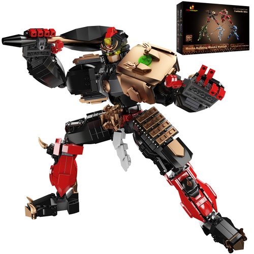 JMBricklayer Mech Sets Robot Building Blocks for Adults 70127, Mechs Swordsman Assassin Action Figure Model Kits to Build, Cool Mech Decor Hero Figure Display, Gifts for Boys Girls Adult(920 Pieces)