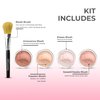 5pc BLUSH SET with BRUSH Mineral Makeup Kit Bare Face Powder Rouge Highlight (Sample Size Blush Set)
