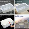 LeMotech ABS Plastic Junction Box Dustproof Waterproof IP65 Electrical Enclosure Box Universal Project Enclosure Grey with PC Transparent Clear Cover 9 x 5.9 x 3.4 inch(230 x 150 x 87 mm)