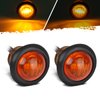 Partsam 2pcs 3/4" Mini Amber LED Marker Clearance Light Turn Signal Light Air Dam Lights, 3 Wires, 12V