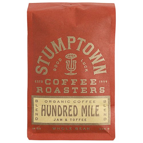 Stumptown Coffee Roasters, Medium Roast Organic Whole Bean Coffee - Hundred Mile 12 Ounce Bag with Flavor Notes of Jam and Toffee