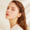 20pcs 2.8 Inch Oval Snap Hair Clips for Women Water Drop Shape Clips Metal Amber Ellipse Non-Slip Hair Grips Black and Brown Women Girls Hair Accessories